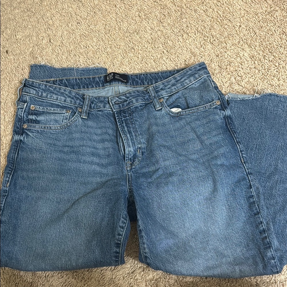 GAP Blue Boyfriend Jeans with Lived-In Look